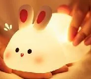 Big face rabbit silicone night light
