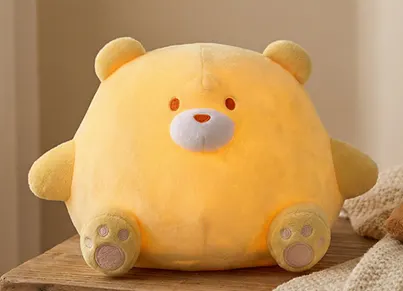 AI Intelligent Silicone Plush Bear Night Light