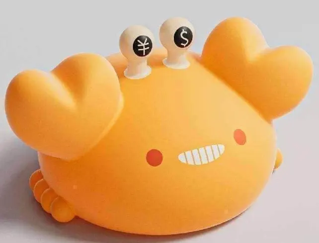 Golden Claw Crab Silicone Lamp